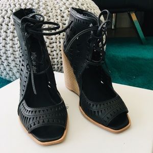 Jeffrey Campbell Wedge Sandals Black